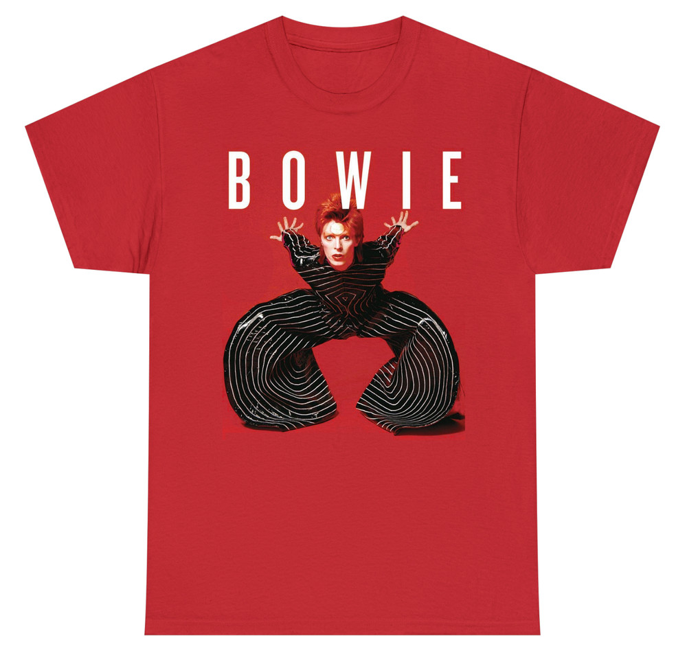 New David Bowie red unisex All size shirt NG3611