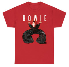 New David Bowie red unisex All size shirt NG3611