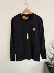 Carhartt Unisex Loose Fit Pocket T Shirt Long Sleeve TK0126 [XS] [S for Women]