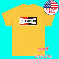 Champion Spark Plug Automotive Men’s Daisy Yellow Size S to 5XL