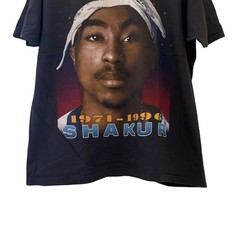 Vintage Tupac Shakur Rap T Shirt Against All Odds Size XL REPRINT