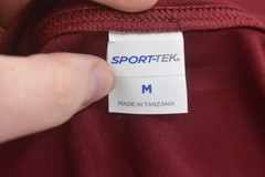 Sport-Tek Mens Medium Blank Maroon Moisture Wicking Plain T-Shirts Lot of 6