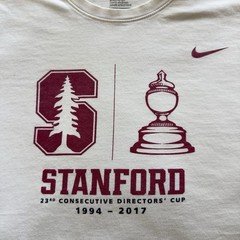 Nike Stanford Cardinal XL T-Shirt 23rd Directors Cup 1994-2017 White Maroon