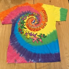 Grateful Dead Spiral Bears Liquid Blue GDB T-Shirt Adult XL Tie Dye 90s Style