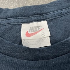 Vintage 90s Faded Black Nike Air Bakin Flame Banned T-Shirt Tee White Tag Size M