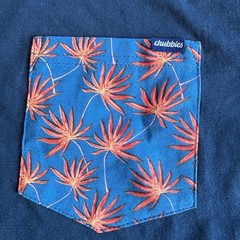 Chubbies Men’s Medium The Plant Pocket T-Shirt Navy Blue Tee Short Sleeve Casual