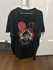 Official Stephen King’s “IT” Chapter 2 Pennywise the Clown Black T-Shirt Sz XXL