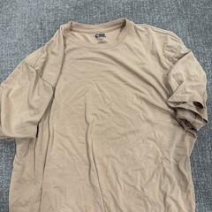 CSG Beige Cotton Crew Neck Men’s Short Sleeve T-Shirt Size M
