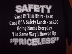 Safety job t shirt priceless Americolo innovation black graphic XL
