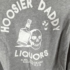 Gildan Ultra Cotton Men’s XL Gray Crew Neck Short Sleeve Liquor Graphic T-Shirt