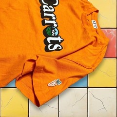 Y2K Carrots Orange Skater T Shirt Men Size M Cotton Short Sleeve Anwar Street