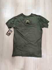 NWT Mens AFFLICTION Y2K Green Gold Black Foil Velvet Graphic Eagle Shirt Size L