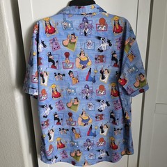 RSVLTS Disney Emporer’s New Groove “Boom Baby” Kunuflex XL Button Up Shirt