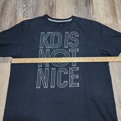 Nike KD Is NOT NICE Mens L Basketball NBA Swoosh T-Shirt Black Large Durant