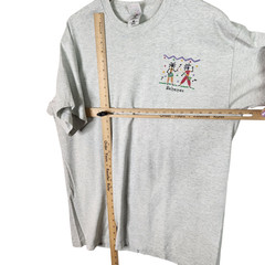 Vtg Bahamas Shirt Mens XL Gray Single Stitch Fruit of the Loom Reggae Rasta 90s