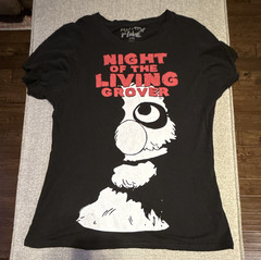 Mighty Fine Unisex XXL Black Night of the Living Grover Tee Sesame ST Halloween