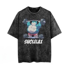 Swolelax Gym Vintage Pump Cover Workout T-Shirt Unisex Streetwear Tee