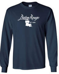 Baton Rouge Louisiana State T-Shirt Long Sleeve Graphic Tee Unisex Apparel