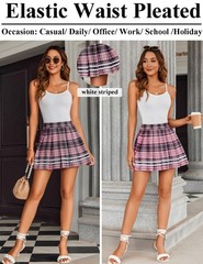 Plaid Skirt Mini Skirts Pleated Skirts Cute Skirts Athletic Pleated Skirt Hig…