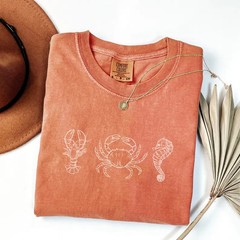 Comfort Tee Lobster Crab Seahorse Ocean Life Sea Animal