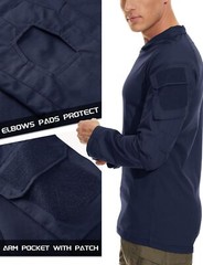 Men’s 1/4 Zip Tactical T-Shirt Long Sleeve Outdoor Hiking Casual Work Pullover T