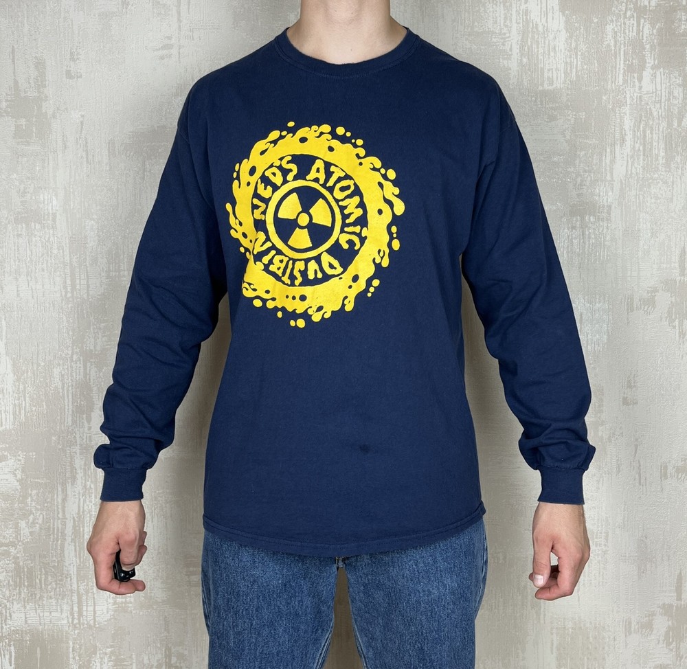Ned’s Atomic Dustbin Rock Band Vintage Long Sleeve T-shirt Size XL Navy Blue