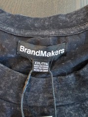 Brandmakers HW Relaxed Tee Humanoid Drop Tee Black Acid Wash Men’s Sz 2XL