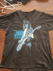 VTG Jimmy Page Play guitar Shirt 100% Cotton Adult Tee SB330