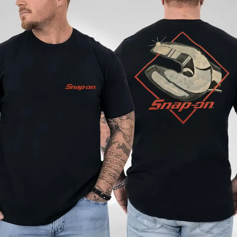 1993 Wrench Graphic Snap-On T-Shirt, Single Stitch Screen Stars Best Black Print