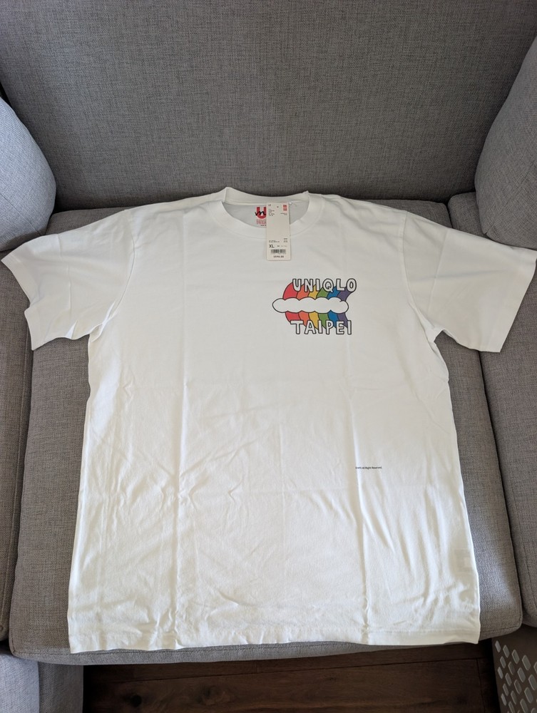 Uniqlo Taipei Rainbow Pride Tshirt Tee Shirt Large L XL UTme uT Taiwan Limited