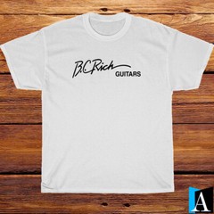 New Shirt BC RICH Guitars Music Logo T-Shirt Black/White/Grey/Navy Size S-5XL
