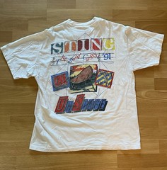Vintage Sting 1991 ‘The Soul Cages’ Sold Out Tour RARE Double Sided T-Shirt (L)