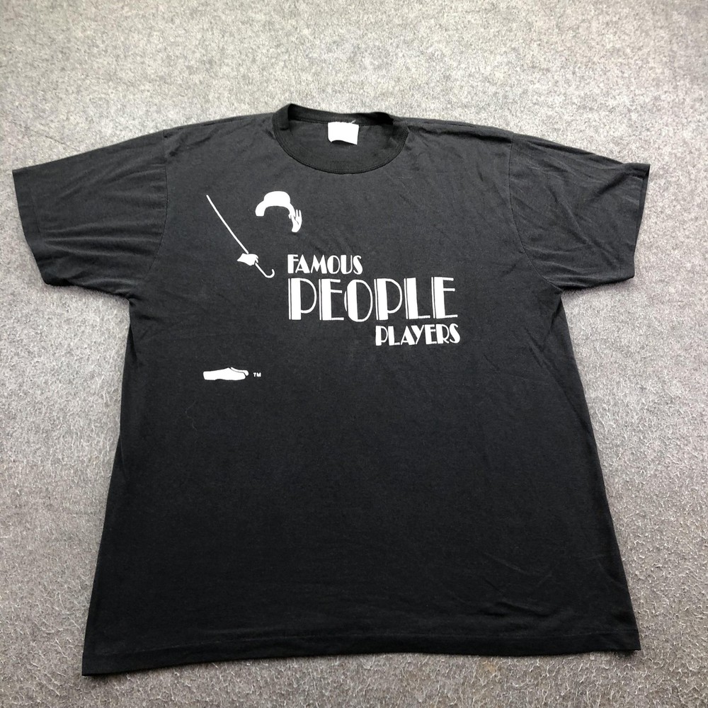 Vintage Famous People Players Shirt Mens XL Black Theater Graphic Stage Show