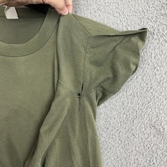 VTG Army Green T Shirt Single Stitch Olive MZRS 16.5” PTP Military Distress 70s