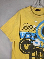Volcom Shirt Mens Medium Yellow Embrace Change Logo Graphic Skate Tee Streetwear