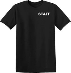 Staff T-Shirt Short Sleeve Uniform Tee Printed Work/Events/Security♪