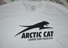 New Arctic Cat Share Our Passion Logo GILDAN T SHIRT White Size M & XL Dealer