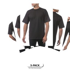 5 Pack Pro Club Heavyweight T-Shirt Crew Neck Cotton Tee S M L XL2XL White Black