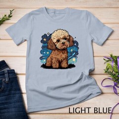 Brown Maltipoo Starry Night Van Gogh Maltipoo Mom Dad Owner Unisex T-shirt
