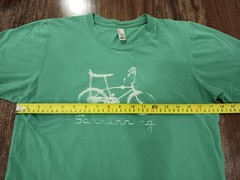 Small Schwinning Bicycle Green Short Sleeve T-Shirt American Apparel – Has Holes