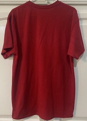 Mouth and Tongue Graphic Red GILDAN DryBlend T-Shirt Unisex Size Large
