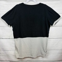 Carbon Longer Length Gray Black Color-block Shirt Mens Size Large