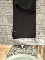 Bylt split hem shirt. Black. Large.