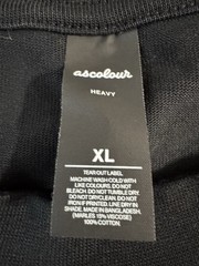 As Colour Heavy Weight Tee Shirt 100% Combed Cotton Size XL Black