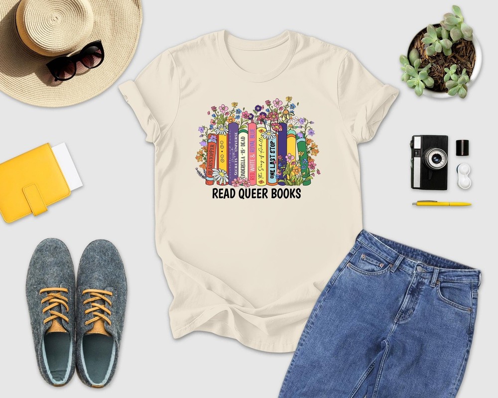 Read Queer Books Shirt Queer Books Save Lives Shirt Anti Book Ban T Shirt
