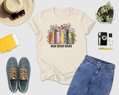 Read Queer Books Shirt Queer Books Save Lives Shirt Anti Book Ban T Shirt