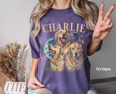 Custom Dog Photo Comfort Tee Personalized Pet Picture Shirt Gift Idea Soft