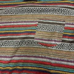 Beautiful Giant Striped T-Shirt Aztec Print Short Sleeve Casual Top Size S