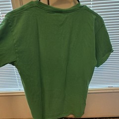 Fruit of the Loom Heavy Cotton Green Nerds Rule Graphic T-Shirt M Crew Neck
