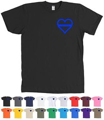 Thin Blue Line HEART Police Support Shirt – NEW – MANY COLORS